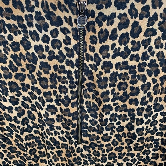 Three Dots Cheetah Animal Print 3/4 Sleeve Boat Neck Sheath Dress sz Small - Picture 4 of 9